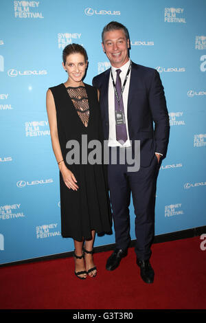 Sydney, Australie. 14 juin 2016. Les célébrités sont arrivés sur le tapis rouge à la 63ème Festival du film de Sydney pour le messie, première mondiale suivie par le sang père, Australian Premiere. Sur la photo : L'actrice Sara Wiseman. Crédit : Richard Milnes/Alamy Live News Banque D'Images