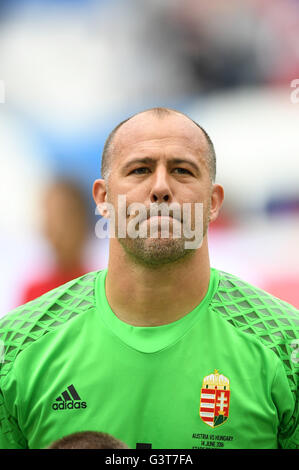 Gabor Kiraly (Hongrie) ; 14 juin 2016 - Football : UEFA Euro France 2016, Groupe F, l'Autriche 0-2 la Hongrie au Nouveau Stade de Bordeaux, Bordeaux, France. (Photo par aicfoto/AFLO) Banque D'Images