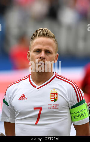 Balazs Dzsudzsak (Hongrie) ; 14 juin 2016 - Football : UEFA Euro France 2016, Groupe F, l'Autriche 0-2 la Hongrie au Nouveau Stade de Bordeaux, Bordeaux, France. Credit : aicfoto/AFLO/Alamy Live News Banque D'Images