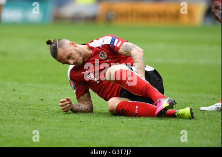 Balazs Dzsudzsak (Hongrie) ; 14 juin 2016 - Football : UEFA Euro France 2016, Groupe F, l'Autriche 0-2 la Hongrie au Nouveau Stade de Bordeaux, Bordeaux, France. Credit : aicfoto/AFLO/Alamy Live News Banque D'Images