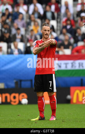 Balazs Dzsudzsak (Hongrie) ; 14 juin 2016 - Football : UEFA Euro France 2016, Groupe F, l'Autriche 0-2 la Hongrie au Nouveau Stade de Bordeaux, Bordeaux, France. Credit : aicfoto/AFLO/Alamy Live News Banque D'Images