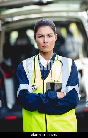 Portrait de femme d'ambulance Banque D'Images