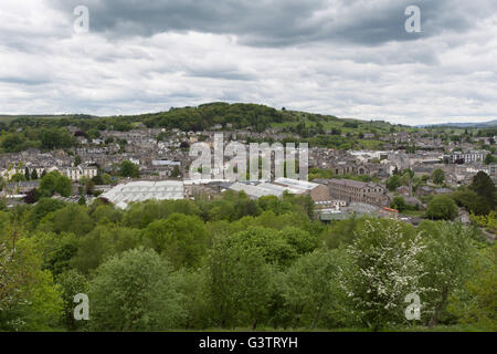 Ville de Kendal, Angleterre. Portrait de Kendal, vu de la colline du château de Kendal. Banque D'Images