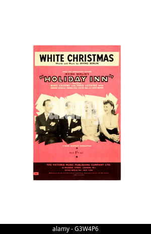 Une feuille de couverture musique Noël blanc par Irving Berlin du film Paramount Holiday Inn. Banque D'Images