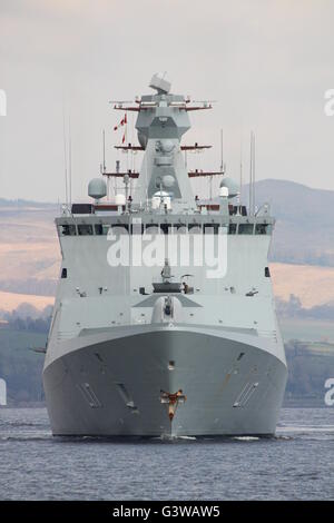 KDM Esbern Snare (L17), une classe d'Absalon/support commande navire de la marine danoise, au début de l'exercice Joint Warrior 161 Banque D'Images