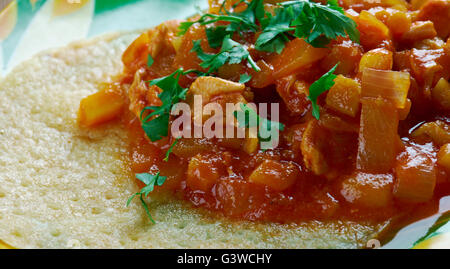 Les tricheurs Chicken Mole.plat typiquement mexicaine Banque D'Images