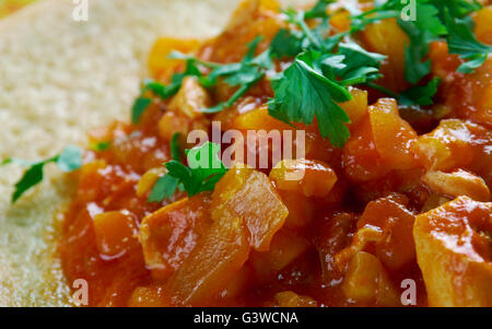 Les tricheurs Chicken Mole.plat typiquement mexicaine Banque D'Images