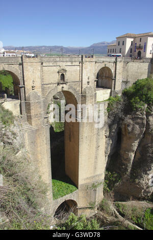 Ronda, Puente Nuevo et El Tajo canyon. Andalousie, Espagne Banque D'Images