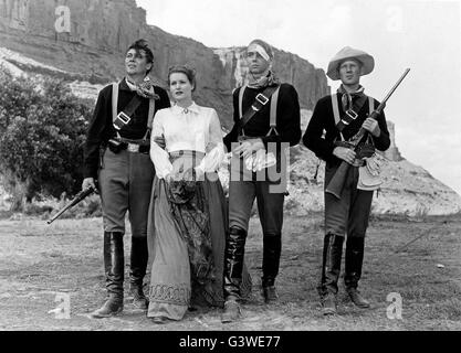 Rio Grande, USA 1950, Regie : John Ford, acteurs : (v. l.) Ben Johnson, Maureen O'Hara, Claude Jarman jr., Harry Carey jr. Banque D'Images