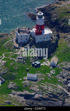 Aérien, phare de Skerries, Holyhead, île d'Anglesey, pays de Galles du Nord, Banque D'Images