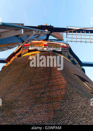 La célèbre Delphine/Oostzijdse De Molen moulin sur la rivière, près de Gein Abcoude, Utrecht, Pays-Bas. Les peintures de cette wi Banque D'Images