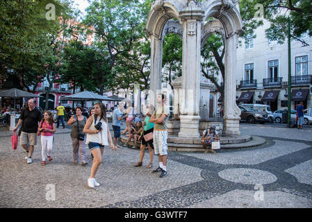 L'Europe, Portugal, Lisbonne, le Bairro Alto, Largo do Carmo Banque D'Images