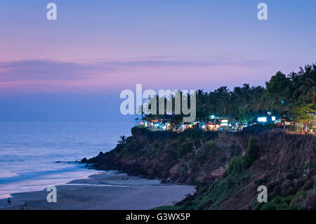 Varkala Kerala Inde la nuit Banque D'Images