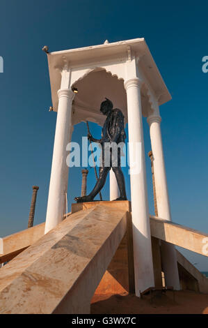 Gandhi Memorial statue Goubert Avenue Beach Road Pondicherry Tamil Nadu Inde Banque D'Images