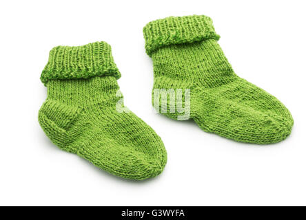Chaussettes de laine Kid isolated on white Banque D'Images
