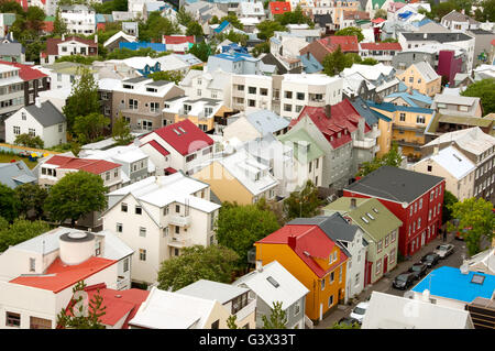 Vue sur Reykjavik Islande Banque D'Images