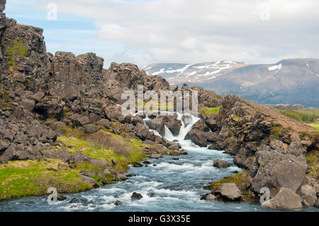 Le Parc National de Thingvellir Islande Banque D'Images
