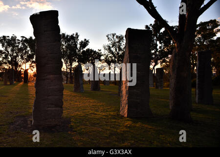 Pierres à Glen Innes en Nouvelle Angleterre Nouvelle Galles du Sud en Australie, monument de pionniers celtes précoce Banque D'Images