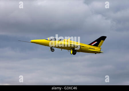 Le patrimoine de la Fiducie d'aéronefs Folland Gnat T. 1 XR992/XS102/G-MOUR photographié à l'RIAT 2014, RAF Fairford, UK. Banque D'Images