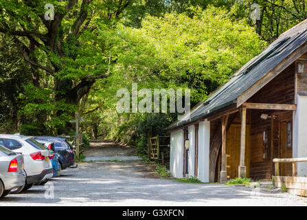 Entrée de Yarner Bois, réserve naturelle nationale, Dartmoor, Bovey Tracey, Devon, UK Banque D'Images