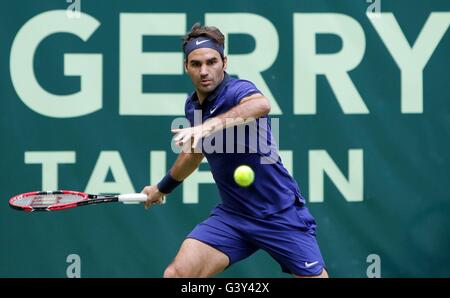 Halle, Rhénanie du Nord-Westphalie, Allemagne. 16 Juin, 2016. Gerry Webber open de tennis. Roger Federer (SUI) : Action de Crédit Plus Sport Images/Alamy Live News Banque D'Images