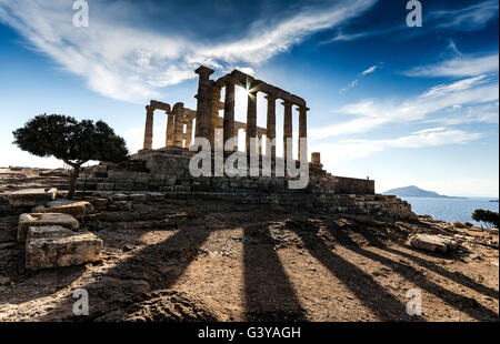 Le temple de Poséidon en Grèce Banque D'Images
