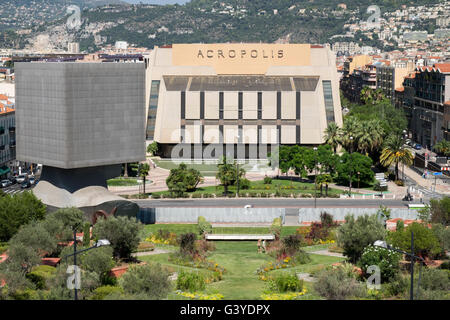 Voir l'acropole de conference centre Nice, France (Palais des Congrès Acropolis) Banque D'Images