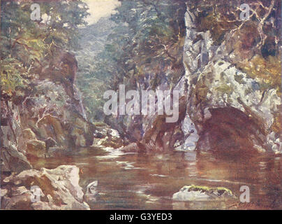 Pays de Galles : Fairy Glen, Betws-Y-coed, antique print 1905 Banque D'Images