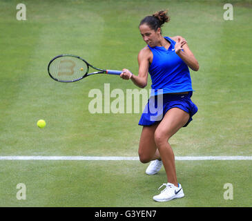 USA's Madison Keys joue contre l'Autriche pendant quatre jour Tamira Paszek du 2016 classique AEGON au Prieuré d'Edgbaston, Birmingham. Banque D'Images