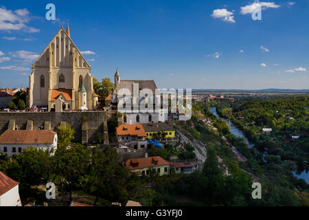 Église de Saint-Nicolas et chapelle Saint-Venceslas à Znojmo, République tchèque, la Moravie du Sud Banque D'Images