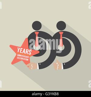 66ans anniversaire Typographie Design Vector Illustration Illustration de Vecteur