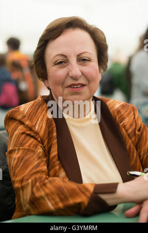 Shirin Ebadi, avocate iranienne, un ancien juge et militant des droits de l'homme et fondateur du Centre des défenseurs des droits de l'homme en Iran. Le Hay Festival, le samedi 28 mai 2016 Banque D'Images