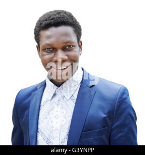 Heureux jeune homme d'origine africaine Banque D'Images