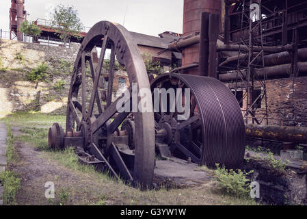 Ancien moulin bar fiche sur l'exploitation minière et l'usine métallurgique Banque D'Images