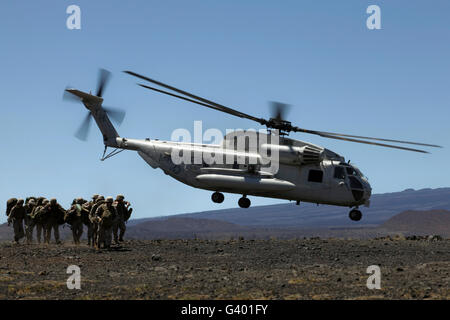 Un Corps des Marines américains CH-53D hélicoptère Seahawk. Banque D'Images