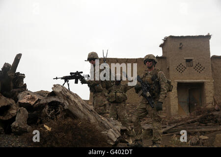 Les soldats de l'armée américaine d'assurer la sécurité en Afghanistan. Banque D'Images