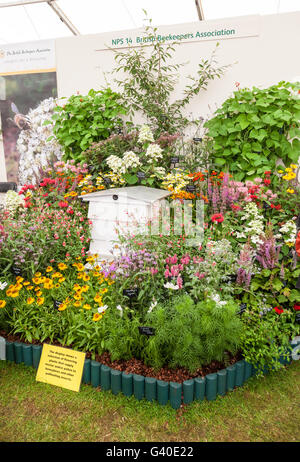 L'Association des apiculteurs britanniques stand à Tatton Park RHS Flower show Cheshire England UK Banque D'Images