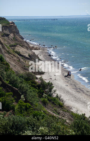 Les falaises côtières de Hohes Ufer avec une plage entre Wustrow Ahrenshoop Fischland, et, Mecklembourg-Poméranie-Occidentale Banque D'Images