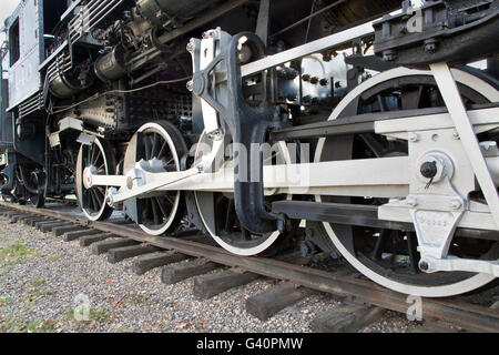 Locomotive à vapeur 440 SooLine sur les voies. Banque D'Images