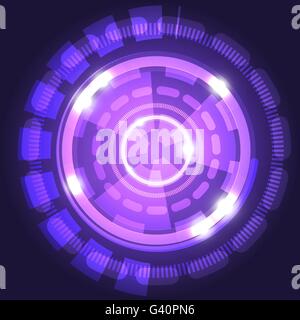 La technologie de l'abstrait arrière-plan violet avec des cercles, stock vector Illustration de Vecteur