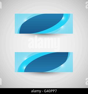 Abstract background blue wave bannière d'affaires, stock vector Illustration de Vecteur