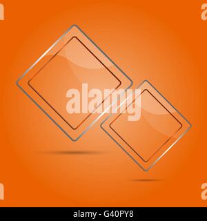 Résumé La façade de verre avec copie espace sur fond orange Illustration de Vecteur