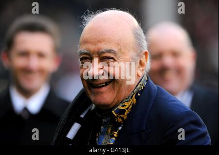 Football - Barclays Premier League - Fulham / Stoke City - Craven Cottage. Mohamed Al Fayed, propriétaire de Fulham, avant le lancement Banque D'Images