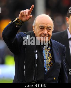 Football - Barclays Premier League - Fulham / Stoke City - Craven Cottage. Mohamed Al Fayed, propriétaire de Fulham, avant le lancement Banque D'Images