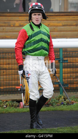 Jockey Tony McCoy dans l'anneau de parade à l'hippodrome de Doncaster, Doncaster. Banque D'Images