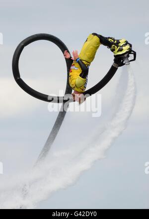 18 Juin, 2016. Greenock, Fonfría, Écosse, Royaume-Uni. La P1 Grand Prix écossais de la mer, est venu à Greenock et pour la première fois ravi les spectateurs d'embarcations à moteur, jetskis et Hydroflight dans un événement de deux jours. Alamy Live News Banque D'Images