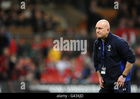 Rugby Union - RBS 6 Nations Championship 2011 - pays de Galles / Angleterre - Millennium Stadium.Shaun Edwards, entraîneur adjoint du pays de Galles Banque D'Images