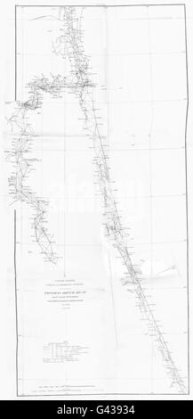 La Florida East Coast USCGS : Amelia Island à Halifax river. Jacksonville, 1881 map Banque D'Images