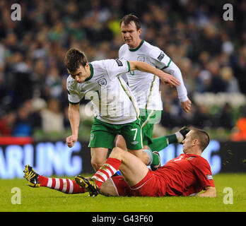 Football - Coupe des Nations Carling - République d'Irlande v Pays de Galles - Aviva Stadium Banque D'Images