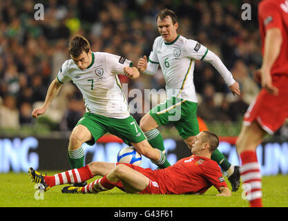 Football - Coupe des Nations Carling - République d'Irlande v Pays de Galles - Aviva Stadium Banque D'Images